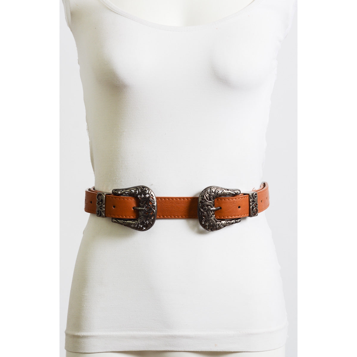 Double Buckle Western Belt