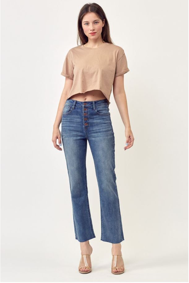 All Buttoned Up Straight Jeans
