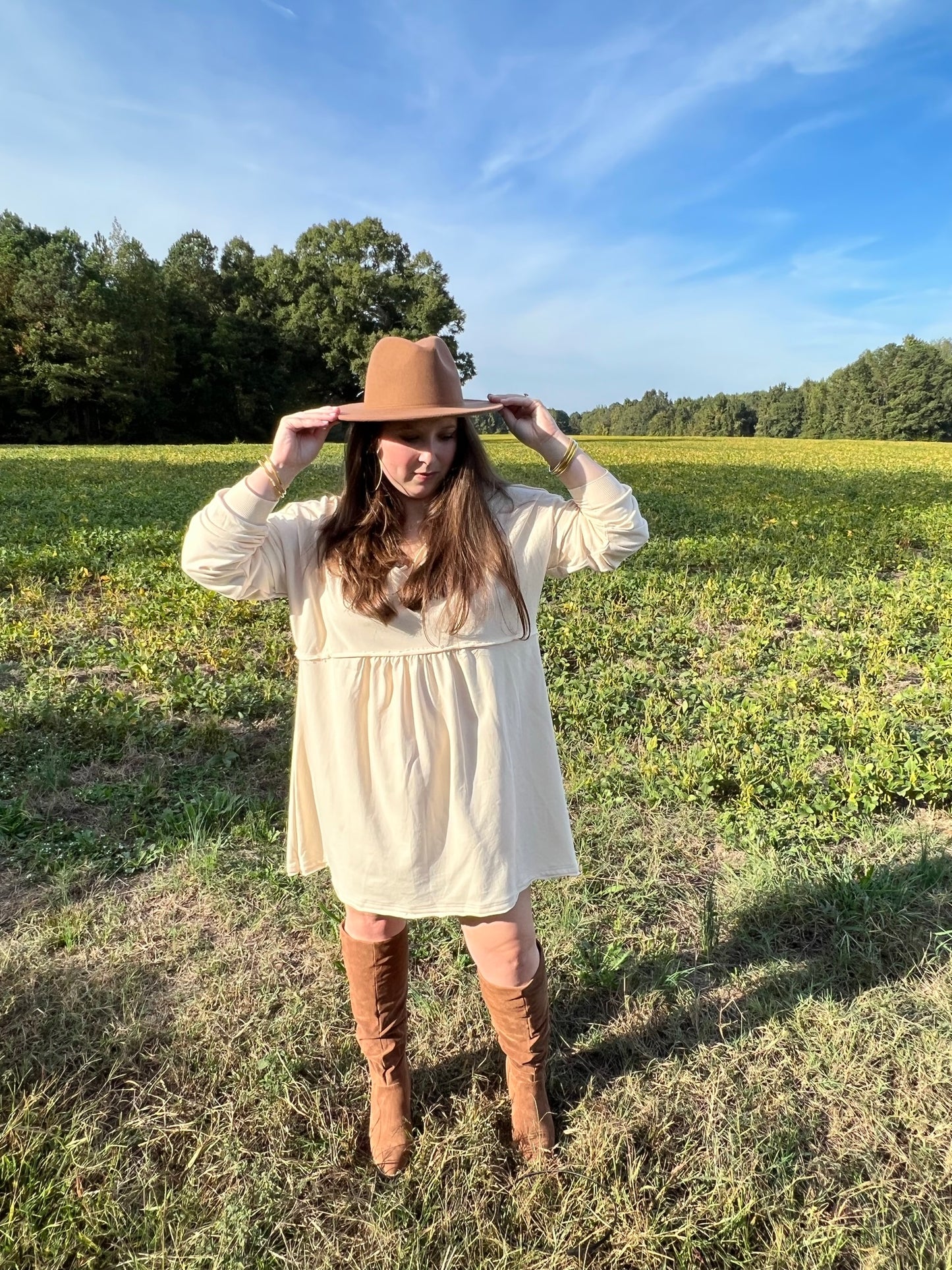 Sweet Cream Babydoll Dress