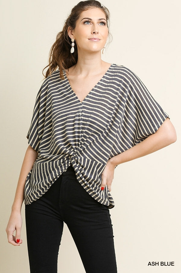 Afraid Knot Striped Top