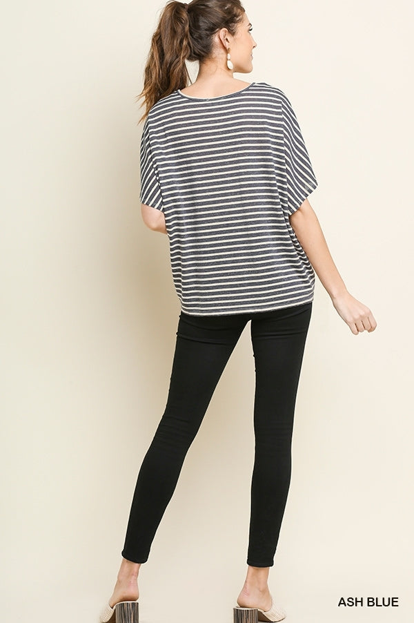 Afraid Knot Striped Top