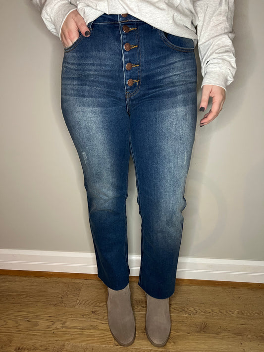 All Buttoned Up Straight Jeans