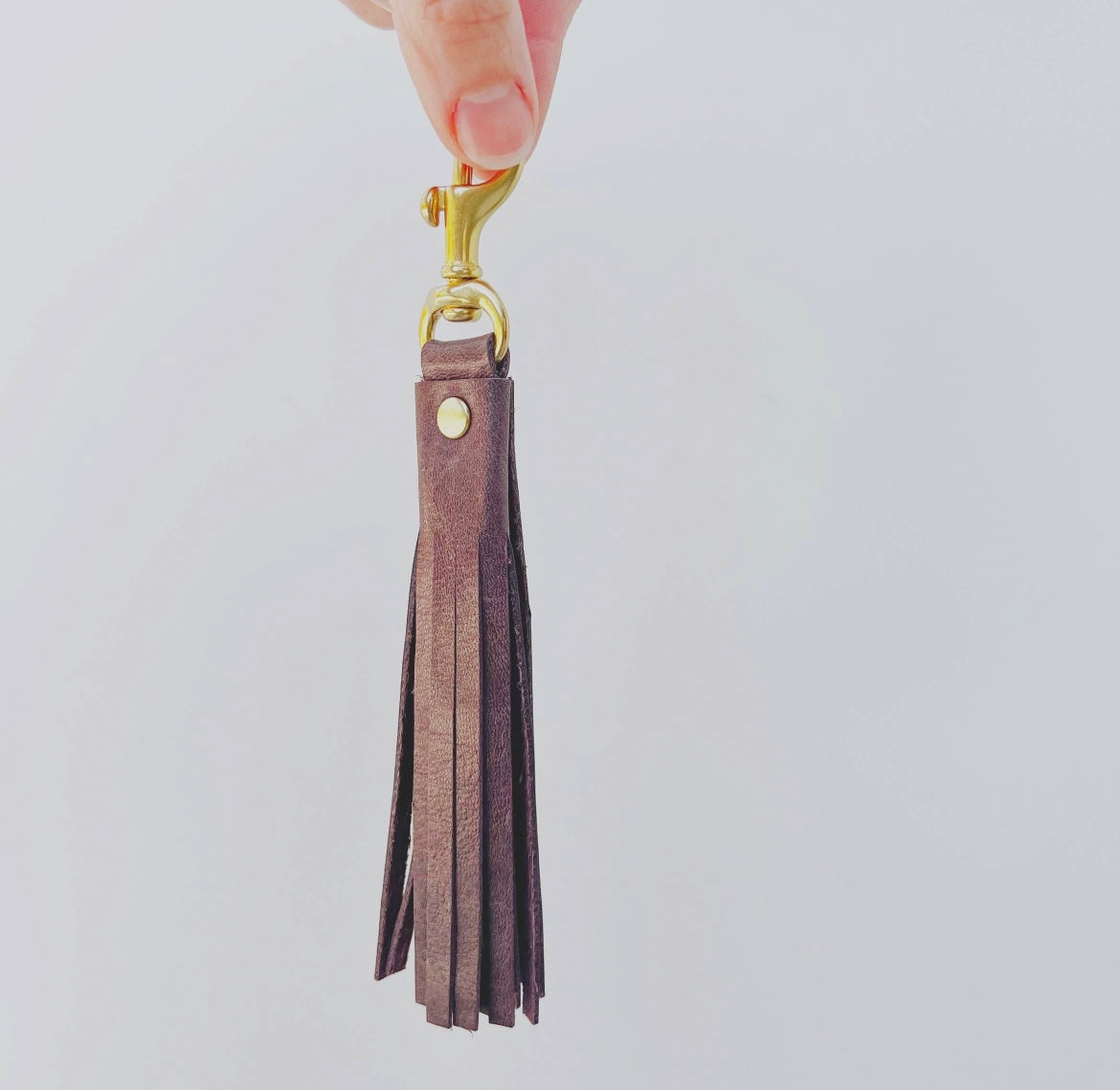 Leather Tassel Key Chain