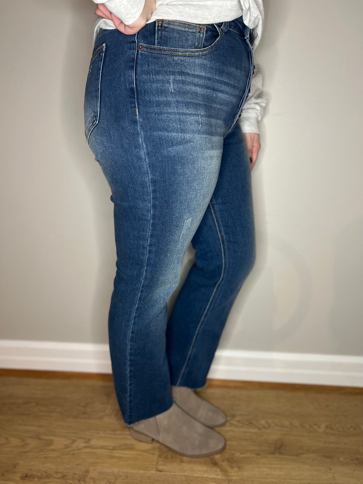 All Buttoned Up Straight Jeans