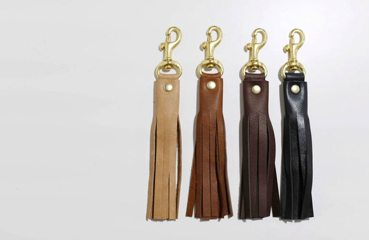 Leather Tassel Key Chain